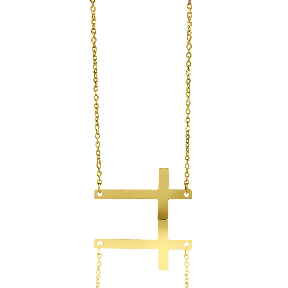 Horizontal Cross Necklace