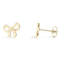 18k Gold Stainless Steel Bow Stud Earrings