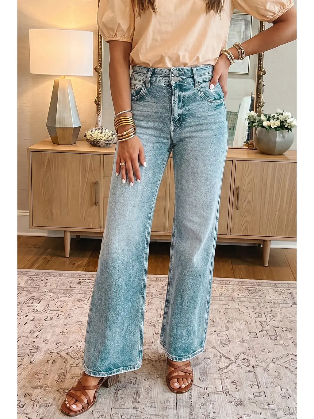 Western High Waisted Flare Jeans